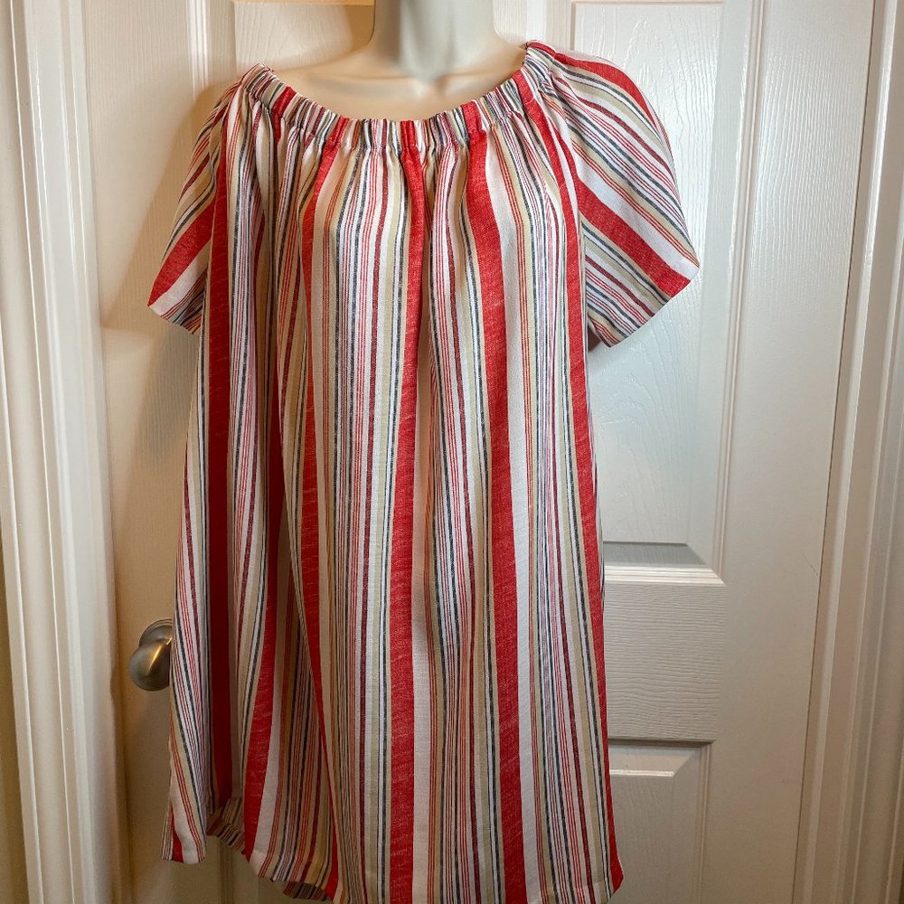 Short sleeve striped dress size large by Before You size Large